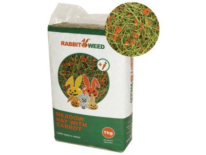 Rabbit Weed Seno luční s mrkví 40 l