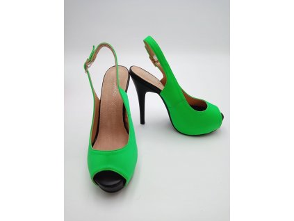 Dámské lodičky na vysokém podpatku Intrépides Shoes, zelené