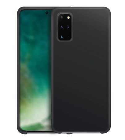 Kryt XQISIT silikónový kryt Galaxy S20+ - čierna