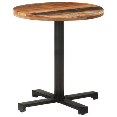 vidaXL Bistro stolík okrúhly Ø 70 x 75 cm masívne recyklované drevo  Rozbalené