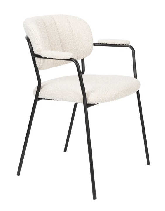 Biele jedálenské stoličky v sade 2 ks Jolien – White Label  Rozbalené