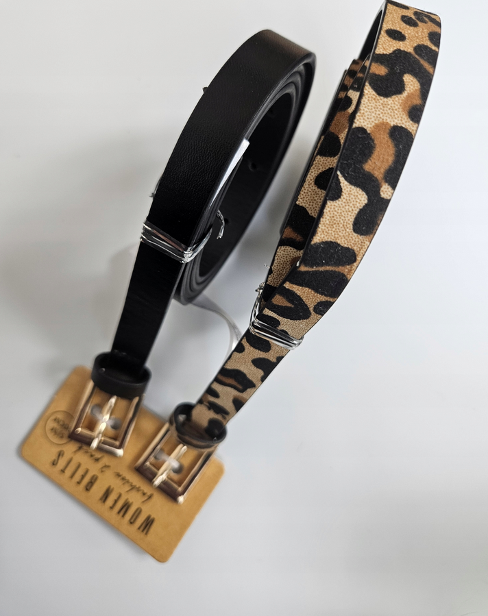 Čierny opasok + tigrovaný Veľkosť XS-XXL: S/M 90cm