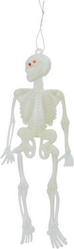 Halloween - Závesné dekorácie-Kostra biela -8 kusov