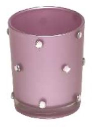 Sklenený svietnik d:5,6 cm v:6,7 cm, Lilac Metallic