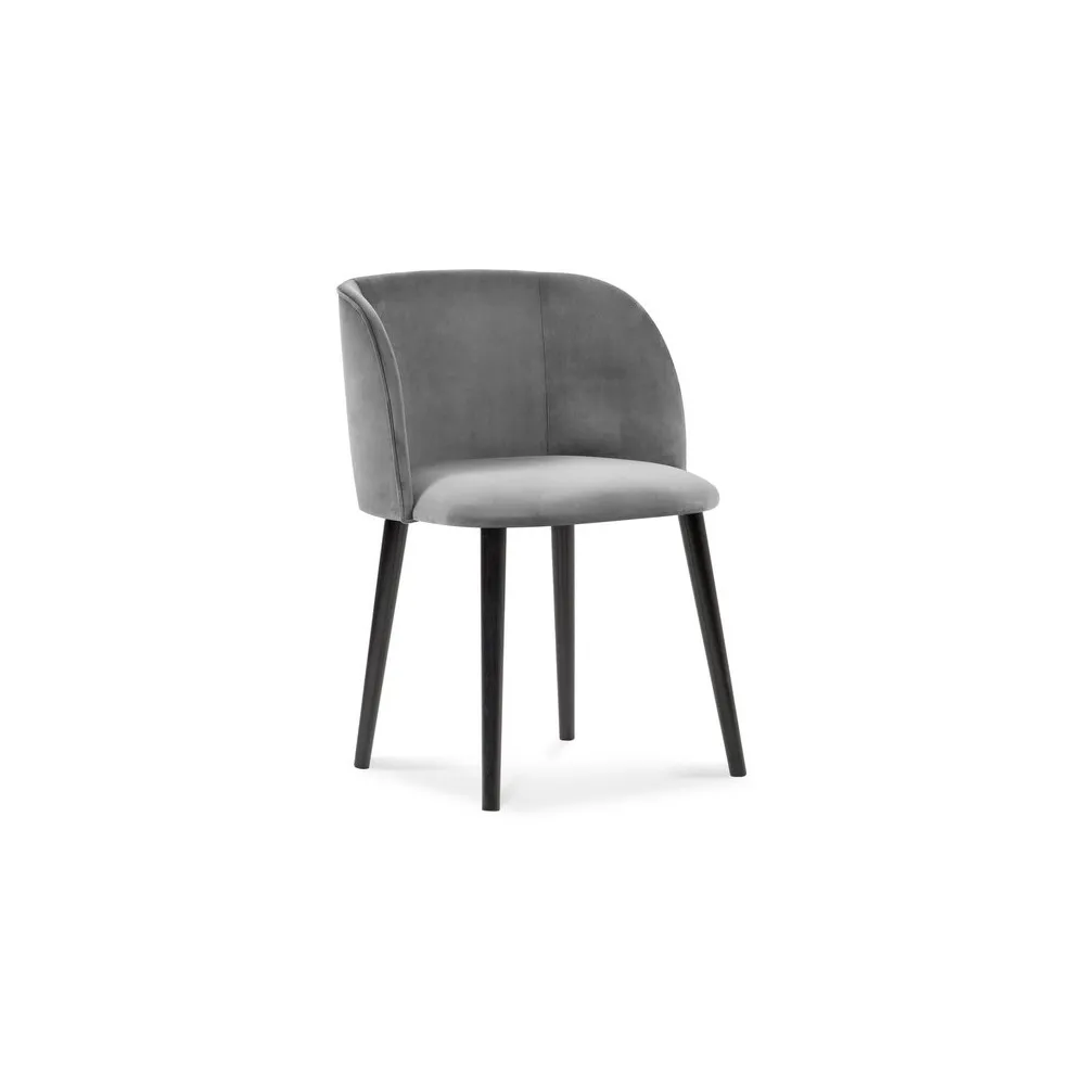 Windsor & Co. Sofas jídelní židle Aurora se sametovým potahem, šedá