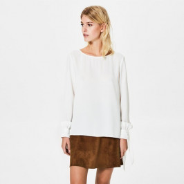 Bílý top s dlouhým rukávem Feminine Varianta: 34