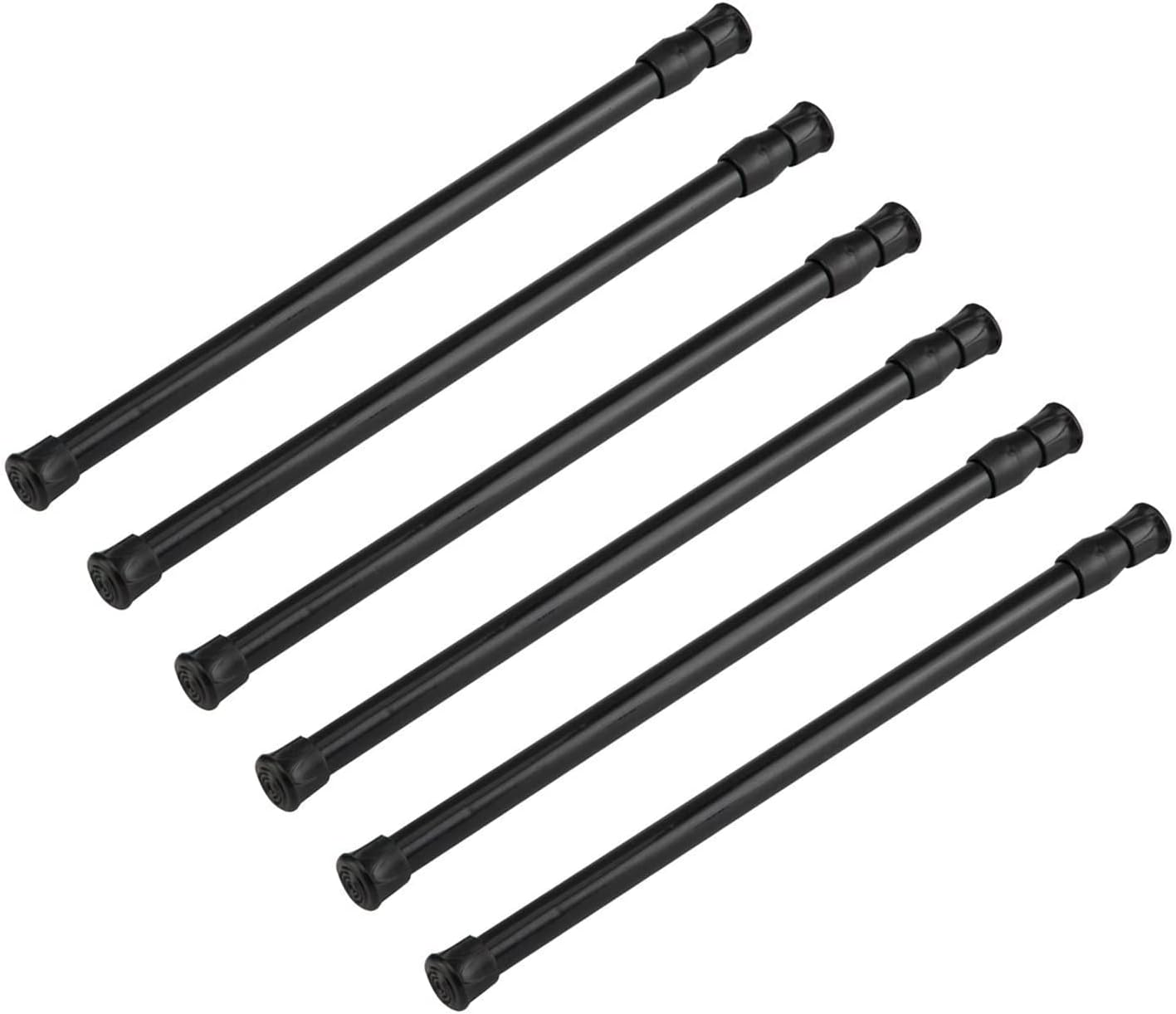 Sada 6 teleskopických tyčí do domácnosti 40-70 cm, černá
