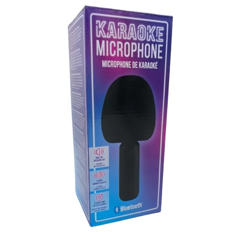 Bluetooth karaoke mikrofon se zvukovými efekty Varianta: Černá
