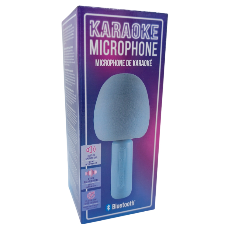 Bluetooth karaoke mikrofon se zvukovými efekty Varianta: Modrá