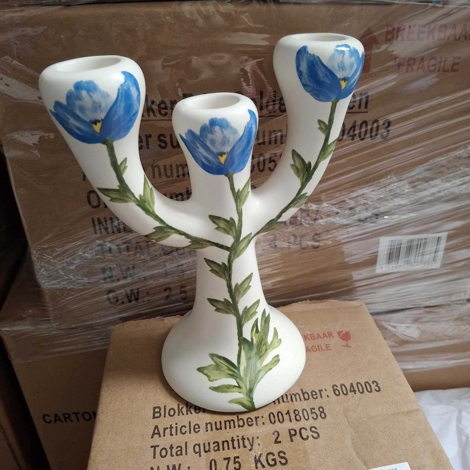 Blokker svietnik 3ramenný – Bistro – modrá/zelená