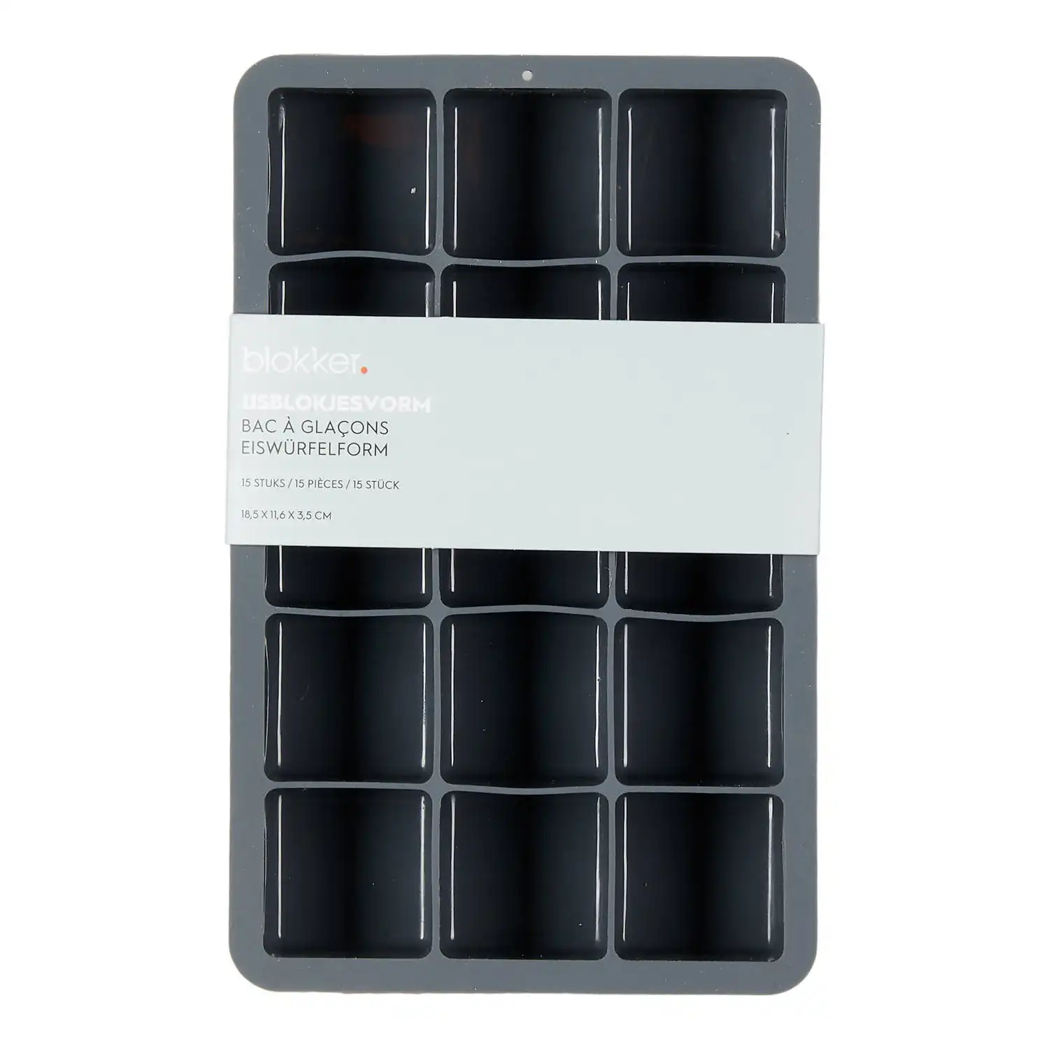 Forma na ľad Blokker - 15 kociek - silikónová -18,5×11,6×3,5