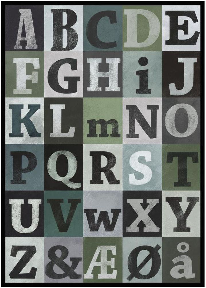 Obraz v ráme 'Abeceda' - 73 x 103 cm