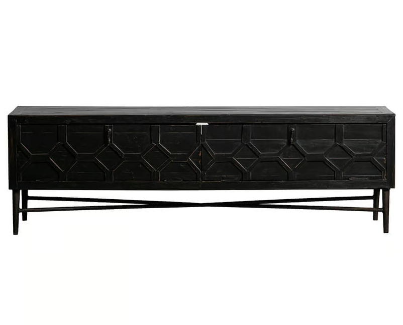 TV stolík Quebesto 160 x 45 cm čierna