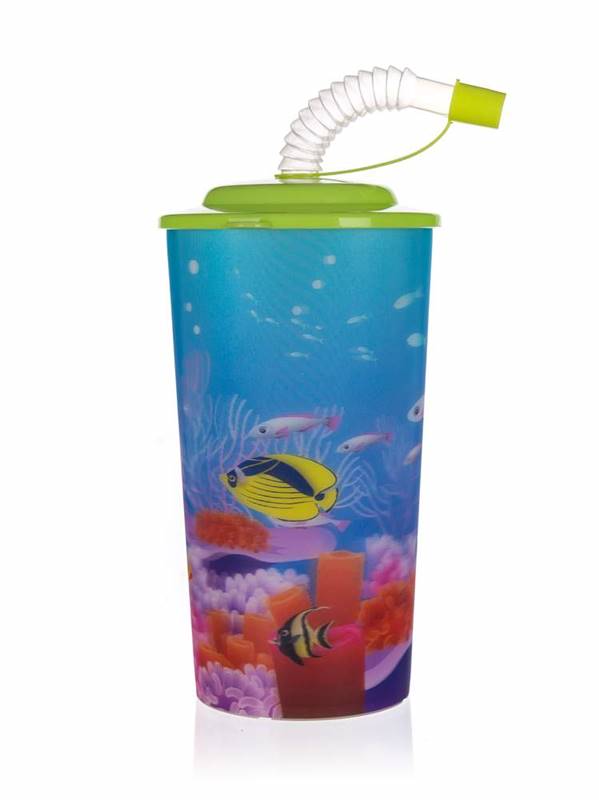 BANQUET Kelímek s víčkem SEA 470 ml