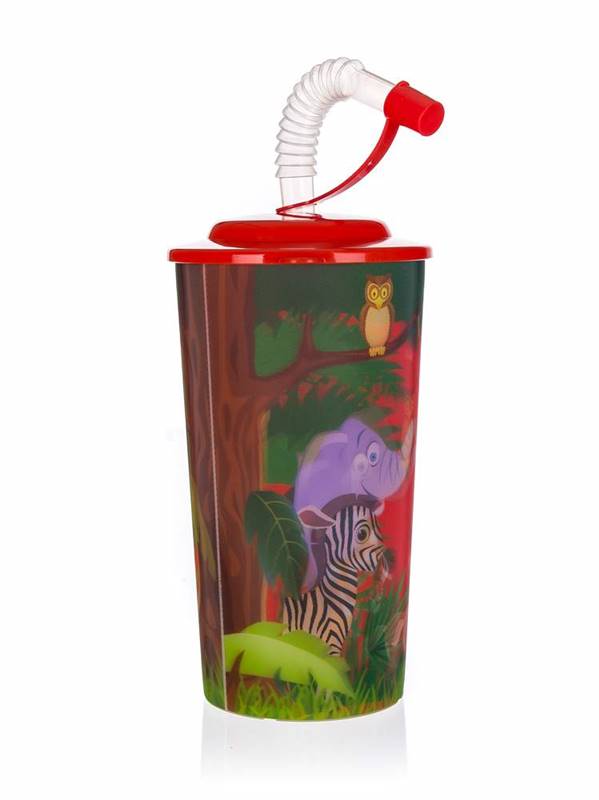 BANQUET Kelímek s víčkem ZOO 470 ml