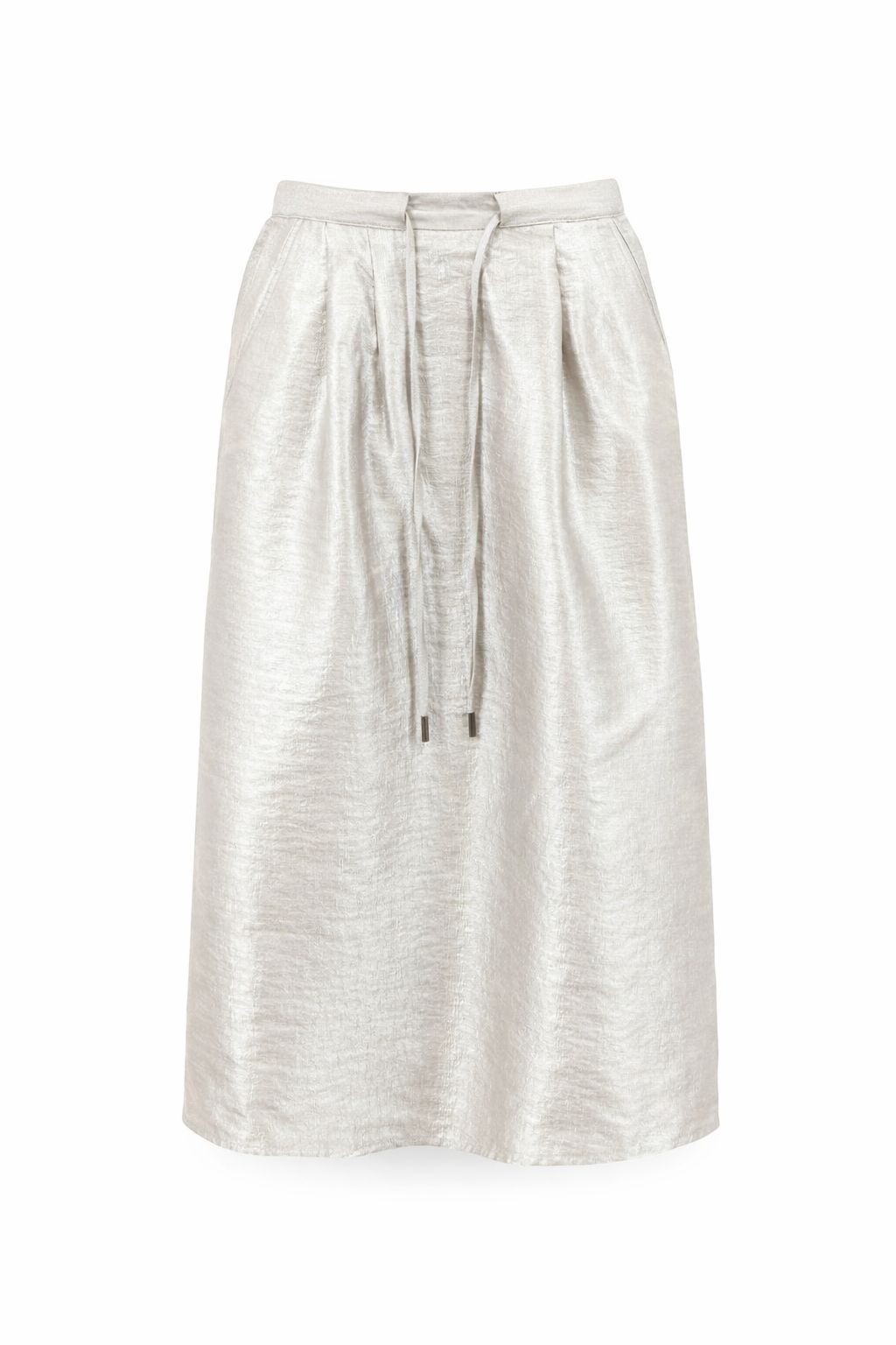 Dámska fashion sukňa s vreckami More & More, metalická strieborná  Nové Veľkosť KONFEKCIA: 34