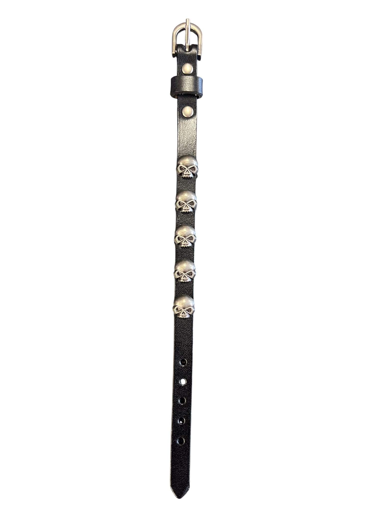 Kožený náramek s kovovými aplikacemi Nick 24 cm