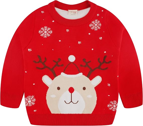 Dětský vánoční svetr se sobem Varianta: 140