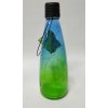 Solární lampa, závěsná láhev, zelenomodrá