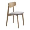 Jídelní židle Elim, světle šedá/v přírodní barvě