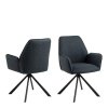Ivy Dining Chair with Armrest and Swivel Function in Grey. Both Sides Dining Chairs Home Store UK 600x600