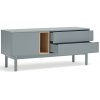 Šedomodrý lakovaný dubový TV stolík Teulat Corvo 140 x 40 cm  Rozbalo(v)no