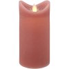 Blokker Rustieke LED Kaars – 7,5×15 cm – roze