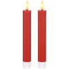 Blokker LED Dinerkaars Ribbel – 2,2×15,5 cm – Fel Rood