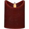 Blokker Rustieke LED Kaars – 7,5×10 cm – rood