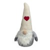 Vánoční skřítek s bouclé bílou čepicí, 51 cm