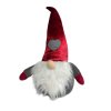 Vánoční skřítek s lesklou červenou čepicí, 51 cm