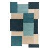 435766 2 koberec abstract collage modry bezovy 200 x 290 cm