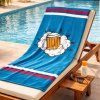 modré pivo s pozadím