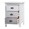 Nočný stolík Romantica biely/sivý  Rozbale(v)no, premiešaná horná doska viď foto