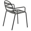 Tmavosivá kovová záhradná stolička Kave Home Joncols  Rozbale(v)no, bez originálneho balenia
