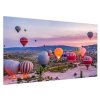 Obraz na skle BALÓNY - 120x80 cm, vícebarevná