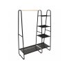 Stojan na oblečení Artemis se 4 policemi, černý