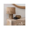 Stolní lampa boho z rákosu YONI, 34 cm