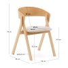 Jedálenská stolička Godia v prírodnej farbe  Rozbalo(v)no