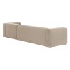 Rohová pohovka Blok béžová  Rozbalené, vystavené z predajne, sedacia časť má žmolky, ľahko zašpinené - možno vyčistiť