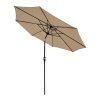 Slnečník Sun béžový ø 300 cm  Rozbale(v)no, chýba spodná tyč slnečníka