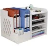 Stolní organizér dokumentů a dopisů, 3 přihrádky, bílý