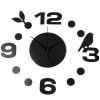 Nalepovací hodiny na stěnu - černá