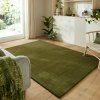 Koberec Textured Wool Border 200 x 290 cm tmavě zelený