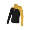 Sensor - Pánské triko Merino Extreme Tee s dlouhým rukávem a zipem, hořčicovo-černé, velikost M