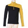sensor merino extreme panske triko dl rukav zip mustard cerna blk 4
