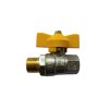 Plynový guľový ventil 3/8" MF motýľ