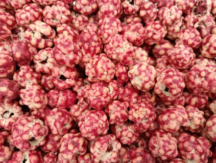 Maliny mrazom sušené v bielej čokoláde 200g