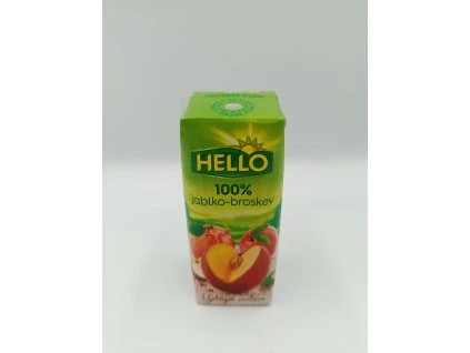 Hello džús 100% jablko-broskyňa  0,25l