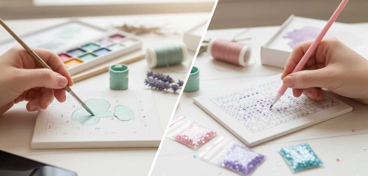 Diamantování nebo malování podle čísel? Zjistěte, co sedne vaší povaze.